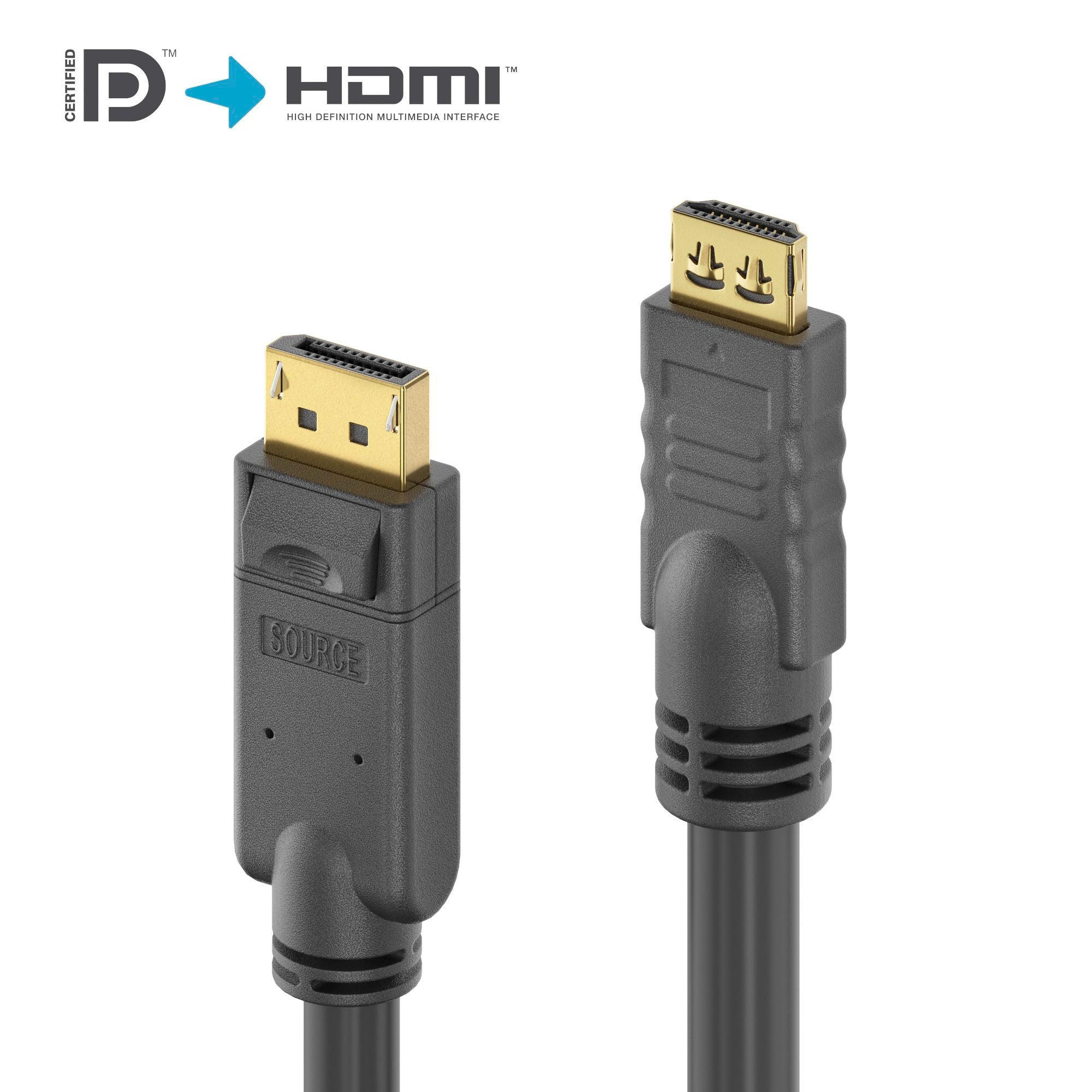 PureLink DisplayPort zu HDMI Kabel 4K - PureInstall 5,00m PureLink DisplayPort zu HDMI Kabel 4K - PureInstall 5,00m